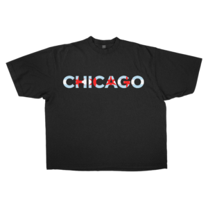 Chicago Flag Smoke Graphic T-Shirt | Streetwear Chicago Stars Tee