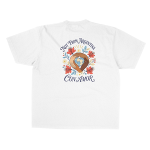 Not From Argentina Con Amor Tee — Floral Soccer Graphic T-Shirt