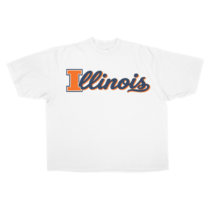 Illinois Fighting Illini Vintage Postcard Tee |  Illinois Shirt | UIUC Campus Landmarks Graphic